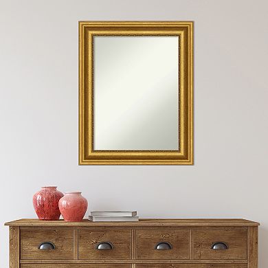 Amanti Art Parlor Gold Finish Bathroom Wall Mirror