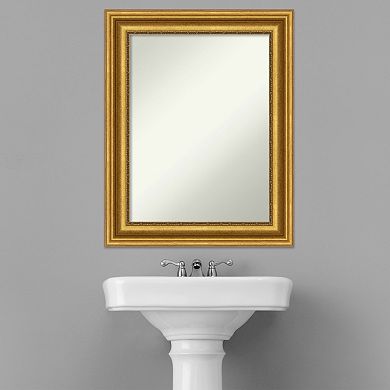 Amanti Art Parlor Gold Finish Bathroom Wall Mirror