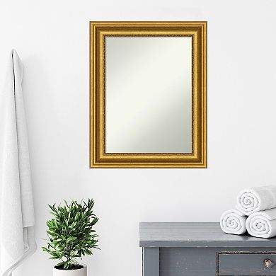 Amanti Art Parlor Gold Finish Bathroom Wall Mirror
