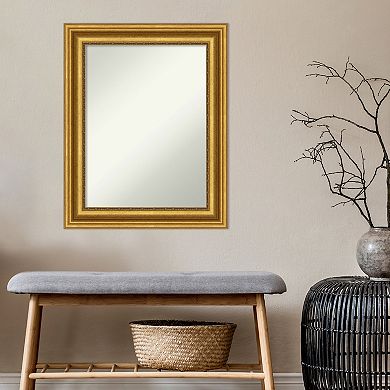 Amanti Art Parlor Gold Finish Bathroom Wall Mirror