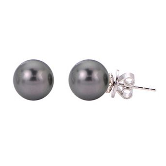 Men's PearLustre by Imperial Sterling Silver Tahitian Cultured Pearl Stud Earrings