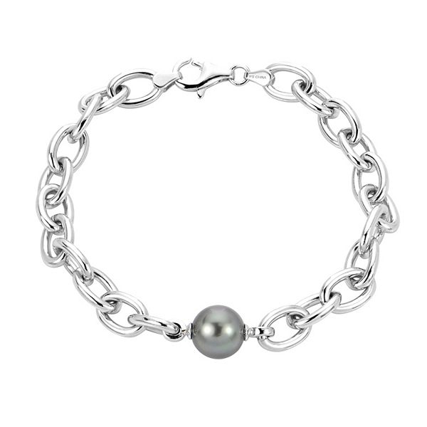 Men's PearLustre by Imperial Sterling Silver Chain & Tahitian Cultured ...