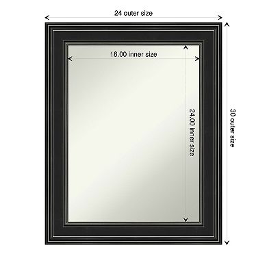 Amanti Art Ridge Bathroom Wall Mirror