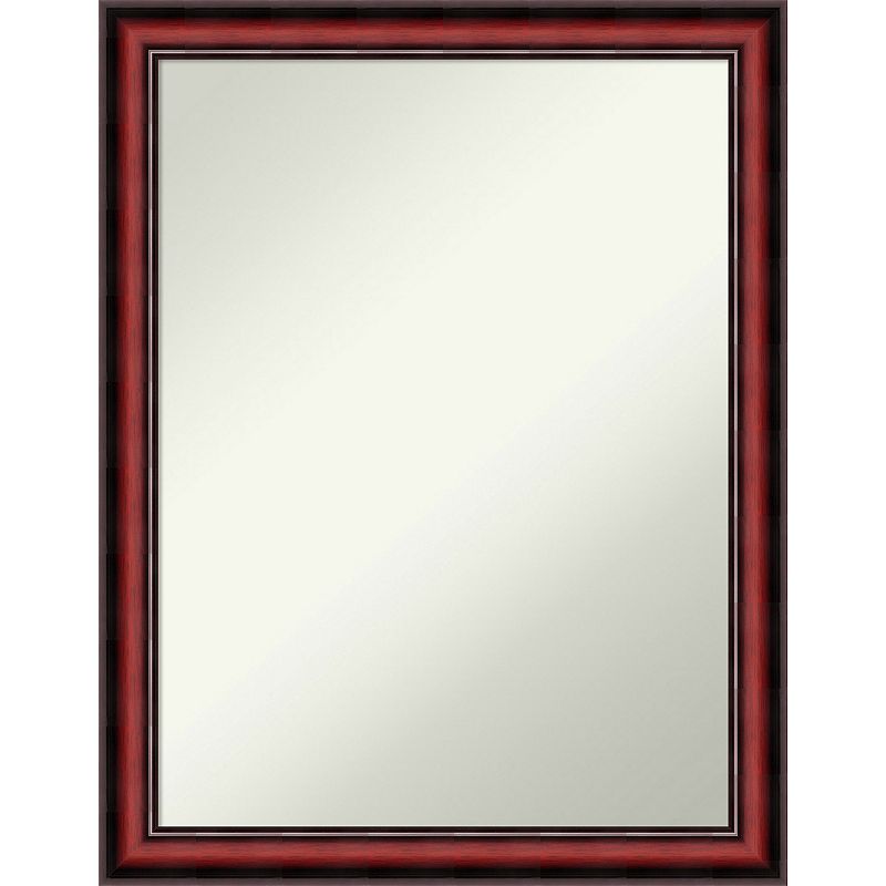 Amanti Art Rubino Cherry Finish Bathroom Wall Mirror, Brown