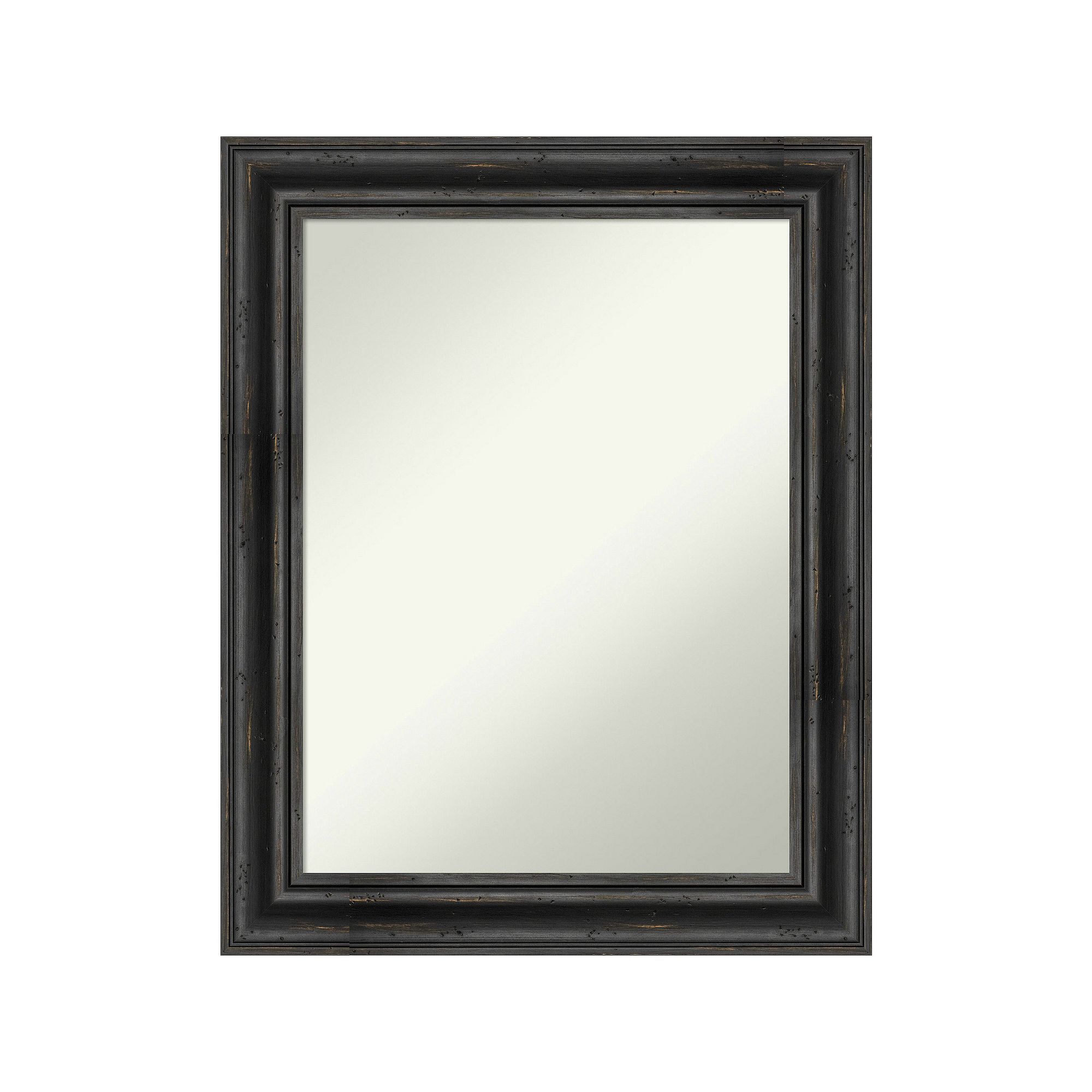 Amanti Art Rustic Bathroom Wall Mirror, Black