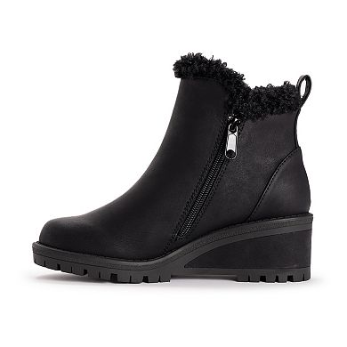 MUK LUKS Norway Halden Women's Wedge Ankle Boots