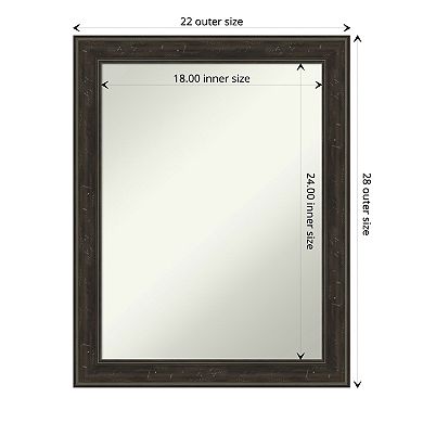 Amanti Art Shipwreck Narrow Bathroom Wall Mirror