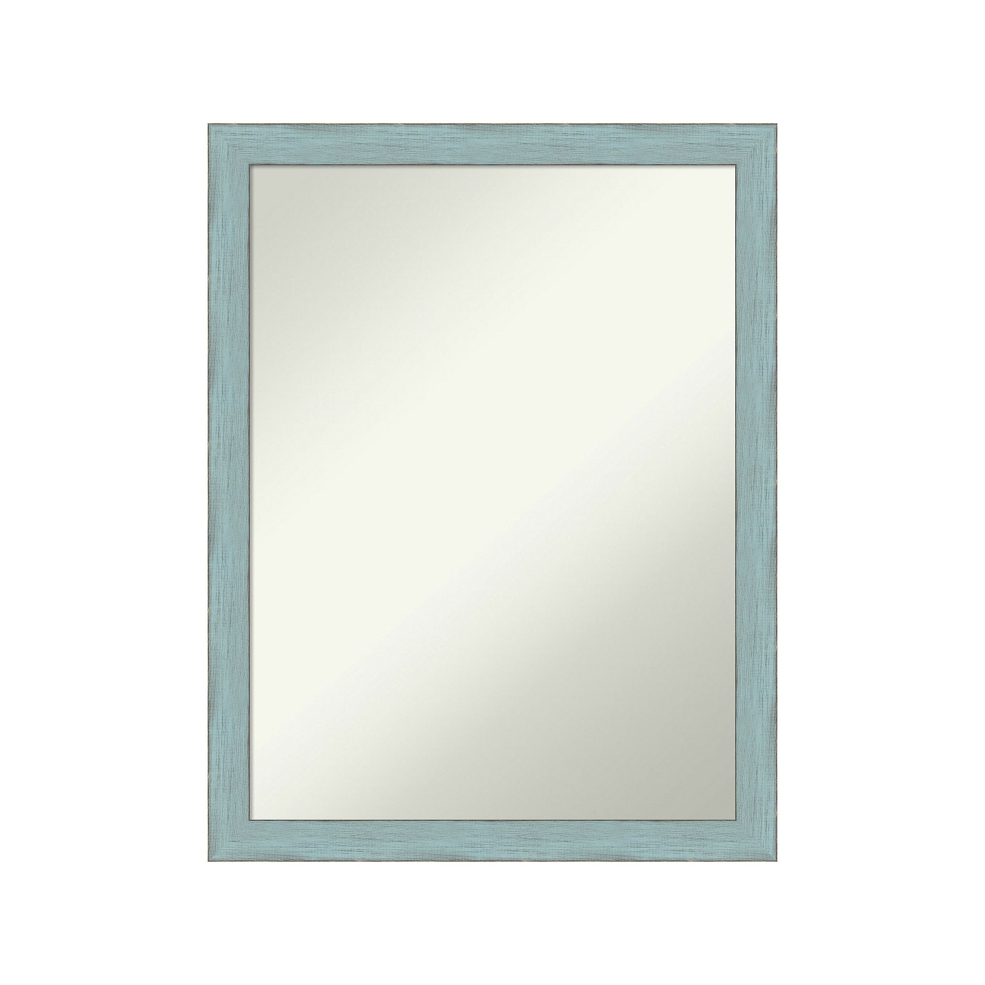 Amanti Art Sky Blue Rustic Bathroom Wall Mirror