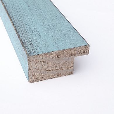 Amanti Art Sky Blue Rustic Bathroom Wall Mirror