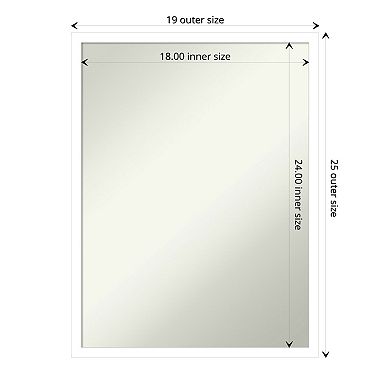 Amanti Art Svelte Bathroom Wall Mirror