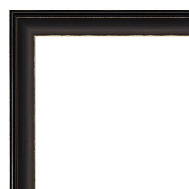 Amanti Art Non-Beveled Bathroom Wall Mirror Trio White Wash Silver Frame