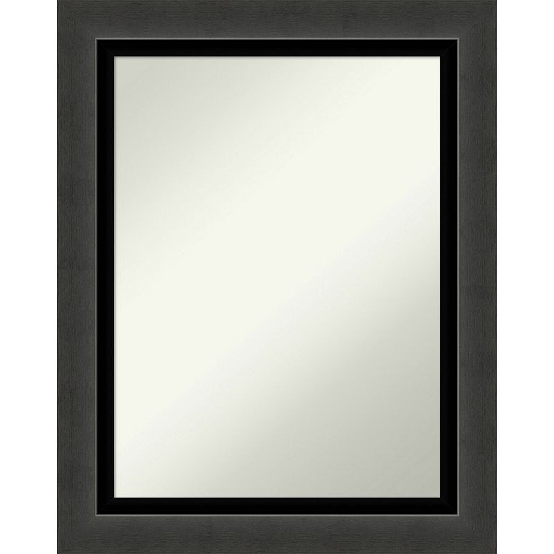 Amanti Art Non-Beveled Bathroom Wall Mirror Tuxedo Black Frame