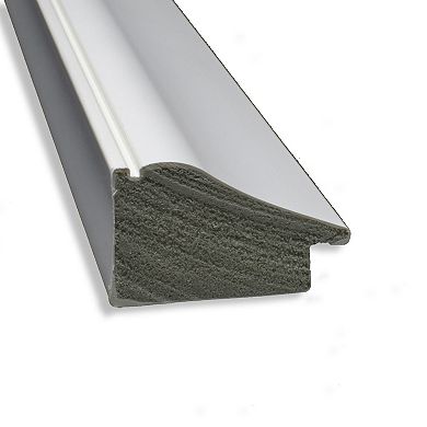 Amanti Art White Narrow Beveled Bathroom Wall Mirror