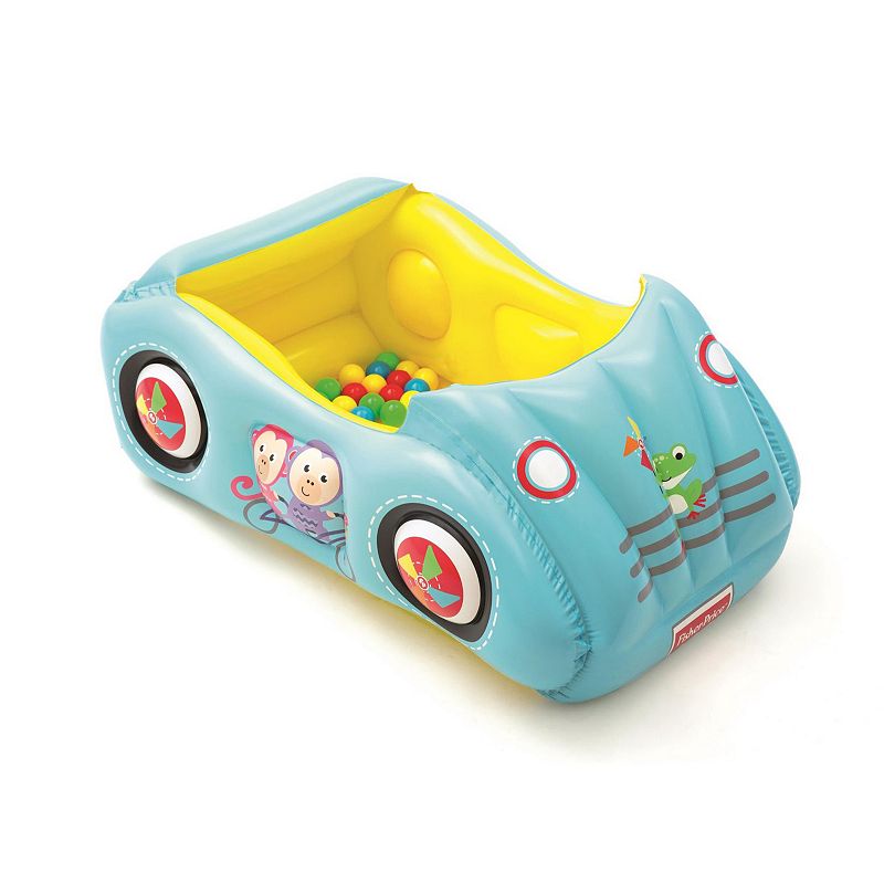 Bestway Fisher-Price 47 x 31 x 20 Inch Race Car Ball Pit, Multicolor