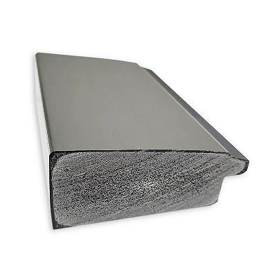 Amanti Art Non-Beveled Bathroom Wall Mirror Vista Brushed Nickel Frame