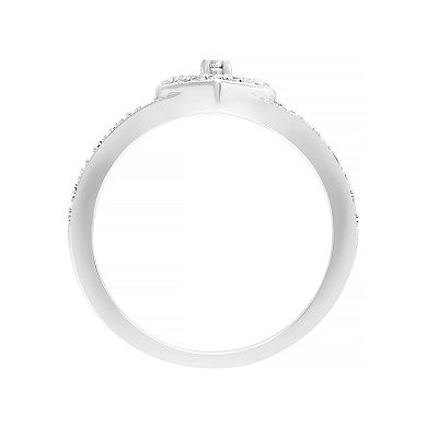 Love Always Sterling Silver 1/10 Carat T.W. Diamond Heart Promise Ring