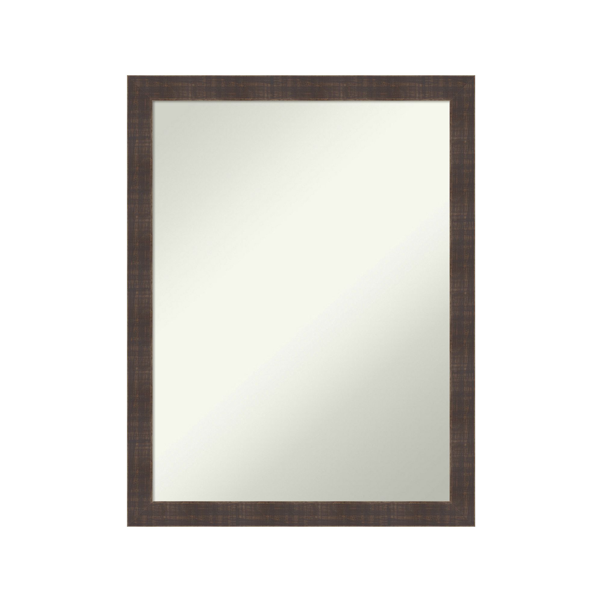 Amanti Art Whiskey Brown Rustic Bathroom Wall Mirror