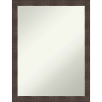 Amanti Art Whiskey Brown Rustic Bathroom Wall Mirror
