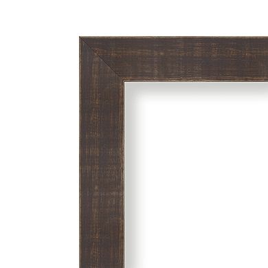 Amanti Art Whiskey Brown Rustic Bathroom Wall Mirror