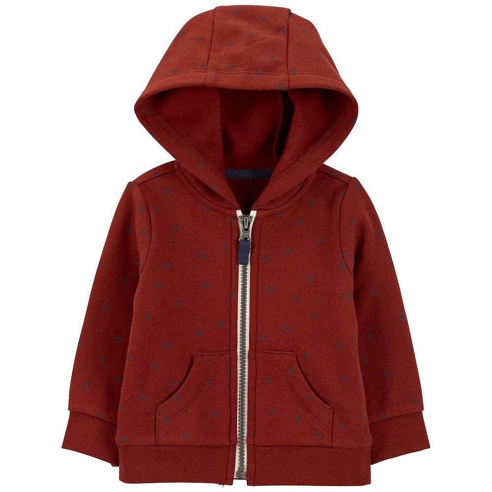 Carter's Baby Boy Dark Grey Zip-Up French Terry Hoodie main image 0