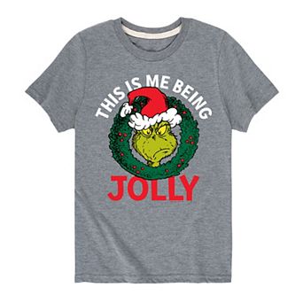 Boys 8-20 Dr. Seuss' The Grinch Who Stole Christmas Being Jolly Graphic Tee