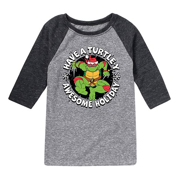 Teenage Mutant Ninja Turtles Youth Large Small Grey T-Shirt Characters TMNT  Logo