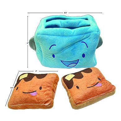Woof Toaster Plush Burrow 3-piece Dog Toy