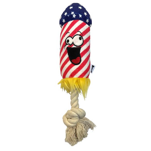 Woof Firework Plush Rope Dog Toy