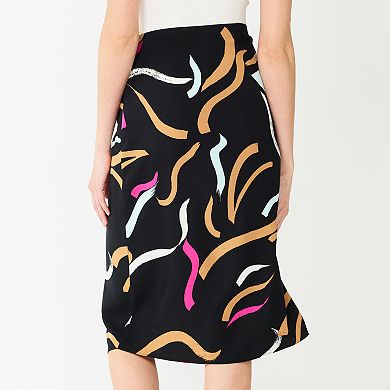 Women's Nine West Side Ruched Midi Skirt