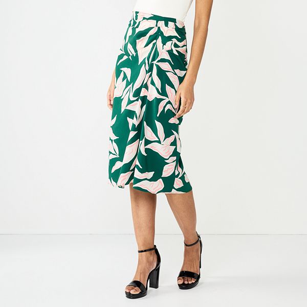 Women's Nine West Side Ruched Midi Skirt