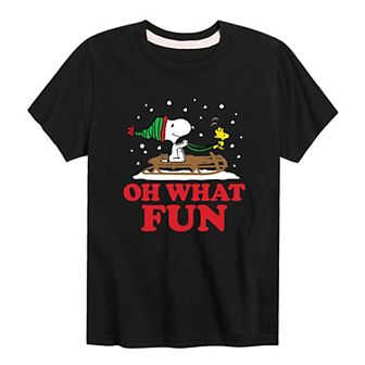 Boys 8-20 Peanuts Oh What Fun Sledding Graphic Tee