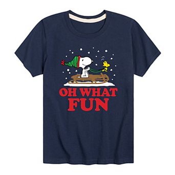 Boys 8-20 Peanuts Oh What Fun Sledding Graphic Tee