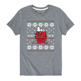 Boys 8-20 Peanuts Snoopy Doghouse Ugly Graphic Tee