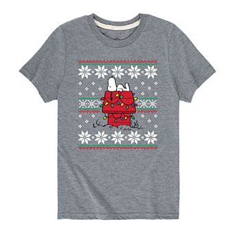 Boys 8-20 Peanuts Snoopy Doghouse Ugly Graphic Tee