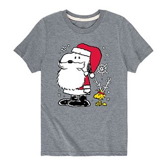 Boys 8-20 Peanuts Santa Reindeer Snoopy Graphic Tee
