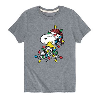Boys 8-20 Peanuts Christmas Lights Graphic Tee
