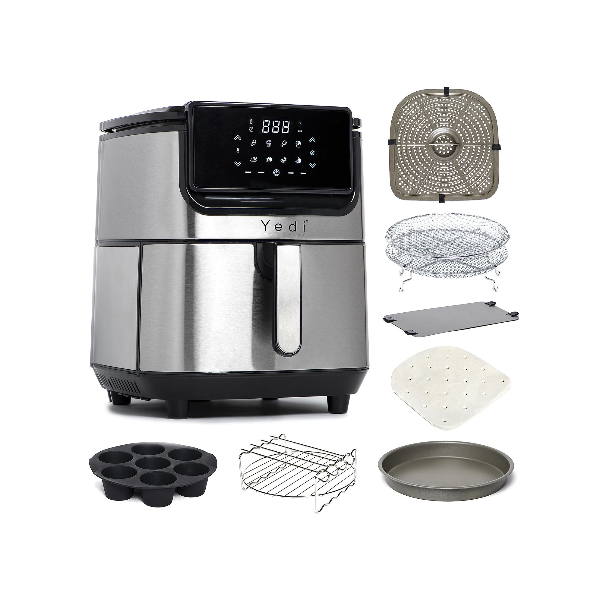 Yedi Evolution 6.8-qt. Air Fryer, Silver