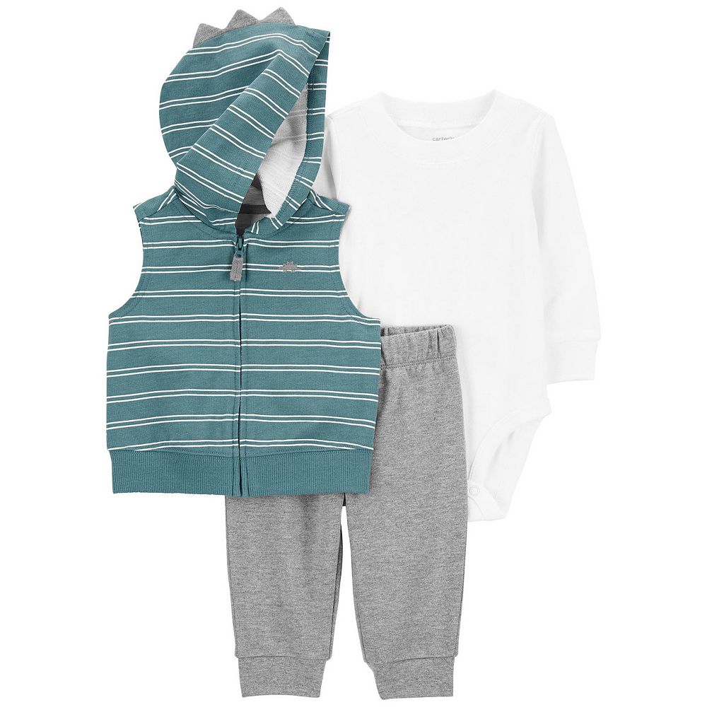 Carter's 3pc Baby Boy Farm Life Bodysuit, Hoodie and Pants Set