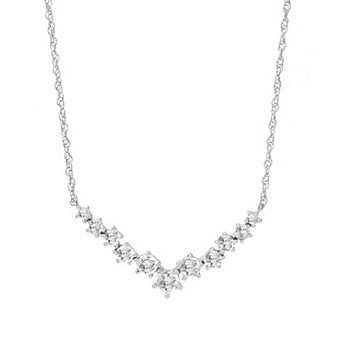 Love Always Sterling Silver Lab-Created White Sapphire Necklace