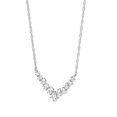 Love Always Sterling Silver Lab-Created White Sapphire Necklace