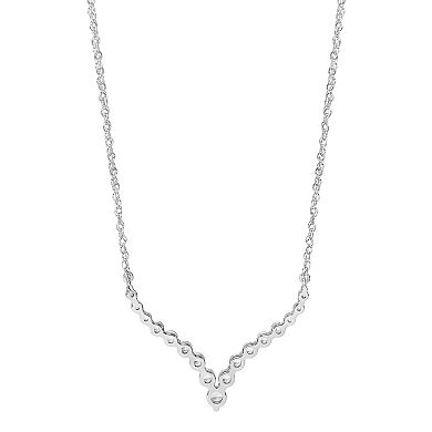 Love Always Sterling Silver Lab-Created White Sapphire Necklace