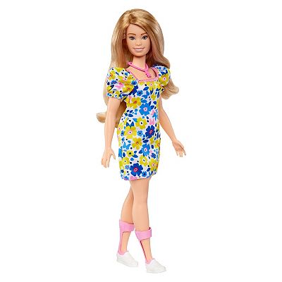 Barbie Fashionistas Doll #208 with Down Syndrome Wearing Floral Dress