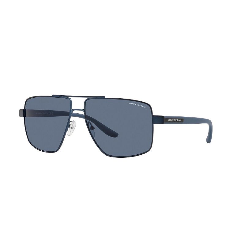 Mens Armani Exchange AX2037S Pilot 60mm Sunglasses, Grey