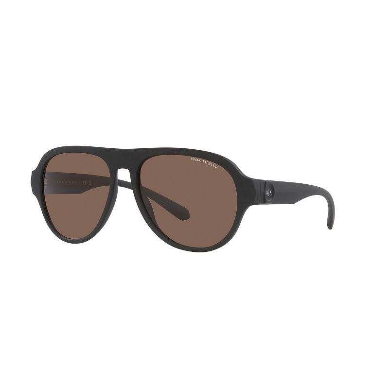 Mens Armani Exchange AX4126SU Pilot 58mm Sunglasses, Grey