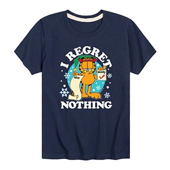 Boys 8-20 Garfield Regret Nothing List Graphic Tee