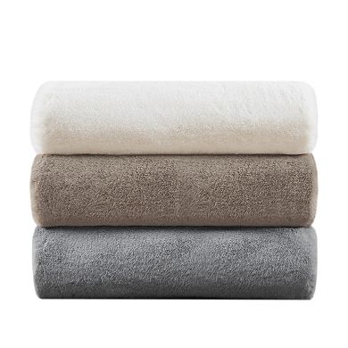 Madison Park Bristol Cozy & Warm Solid Premium Faux Fur Throw