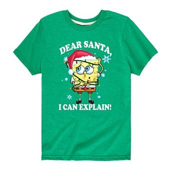 Boys 8-20 SpongeBob Dear Santa Tee