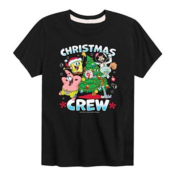 Boys 8-20 SpongeBob Christmas Crew Tee