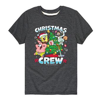 Boys 8-20 SpongeBob Christmas Crew Tee