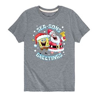 Boys 8-20 SpongeBob Seasons Greetings Tee